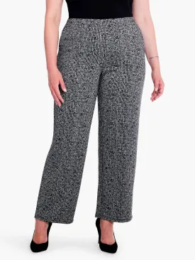29' Etched Tweed Wide Lag Pant in Black Multi