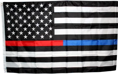 3x5 Polyester First Responder Thin Blue Line / Thin Red Line Flag