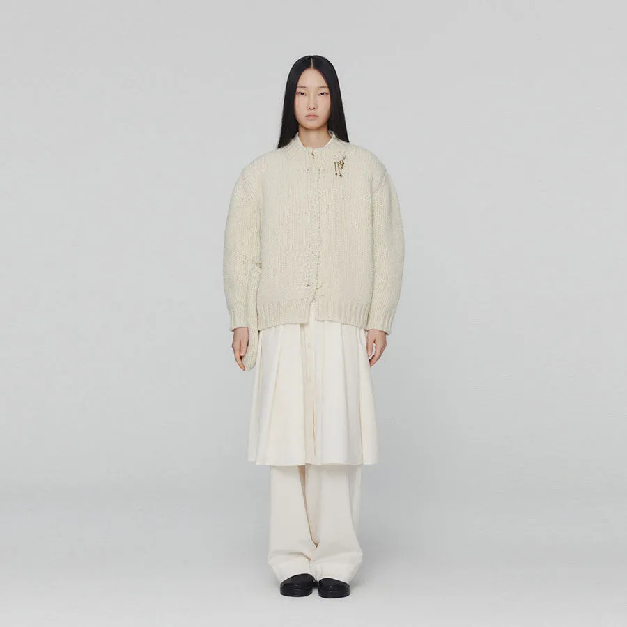 【AMOMENTO/アモーメント】<br>HAND KNITTED CARDIGAN <br>AM24FWW01CD