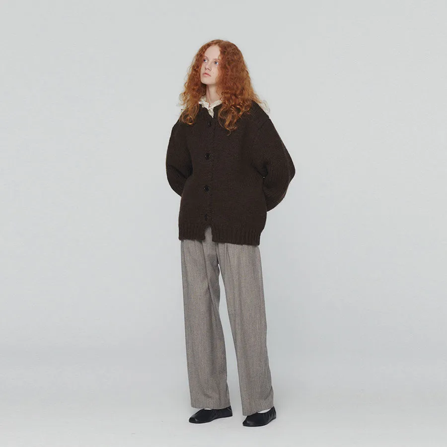 【AMOMENTO/アモーメント】<br>HAND KNITTED CARDIGAN <br>AM24FWW01CD
