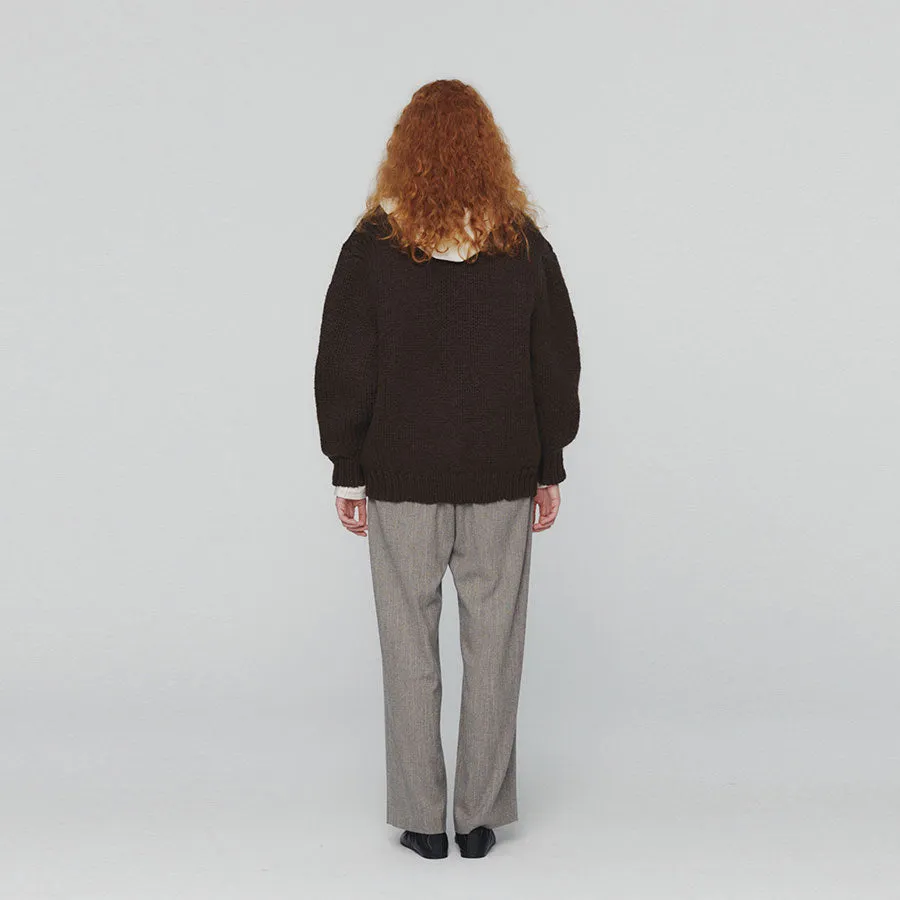 【AMOMENTO/アモーメント】<br>HAND KNITTED CARDIGAN <br>AM24FWW01CD