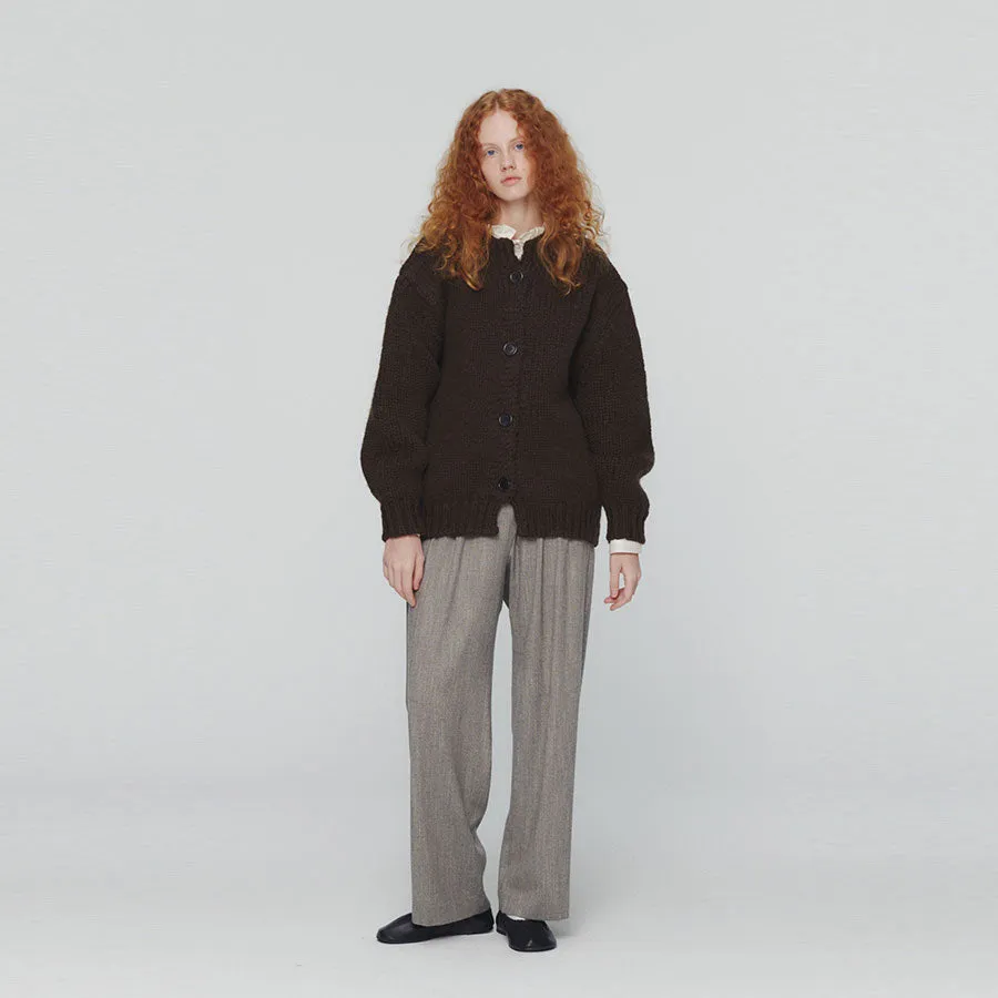 【AMOMENTO/アモーメント】<br>HAND KNITTED CARDIGAN <br>AM24FWW01CD