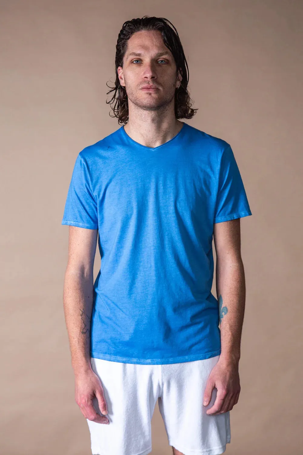 ANONYM Milow V Neck T-shirt | BLUE