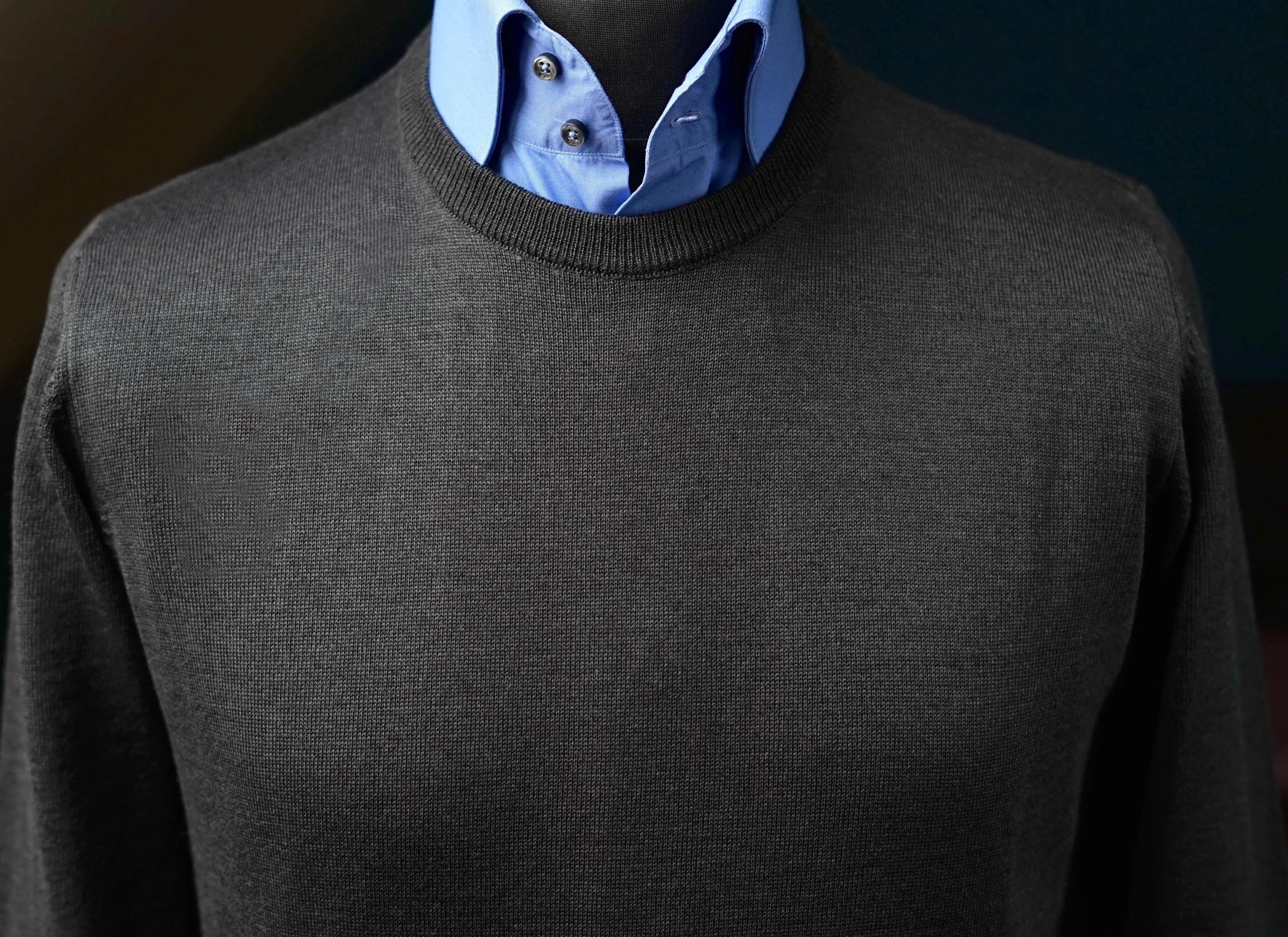 Antracite Wool Crew Neck