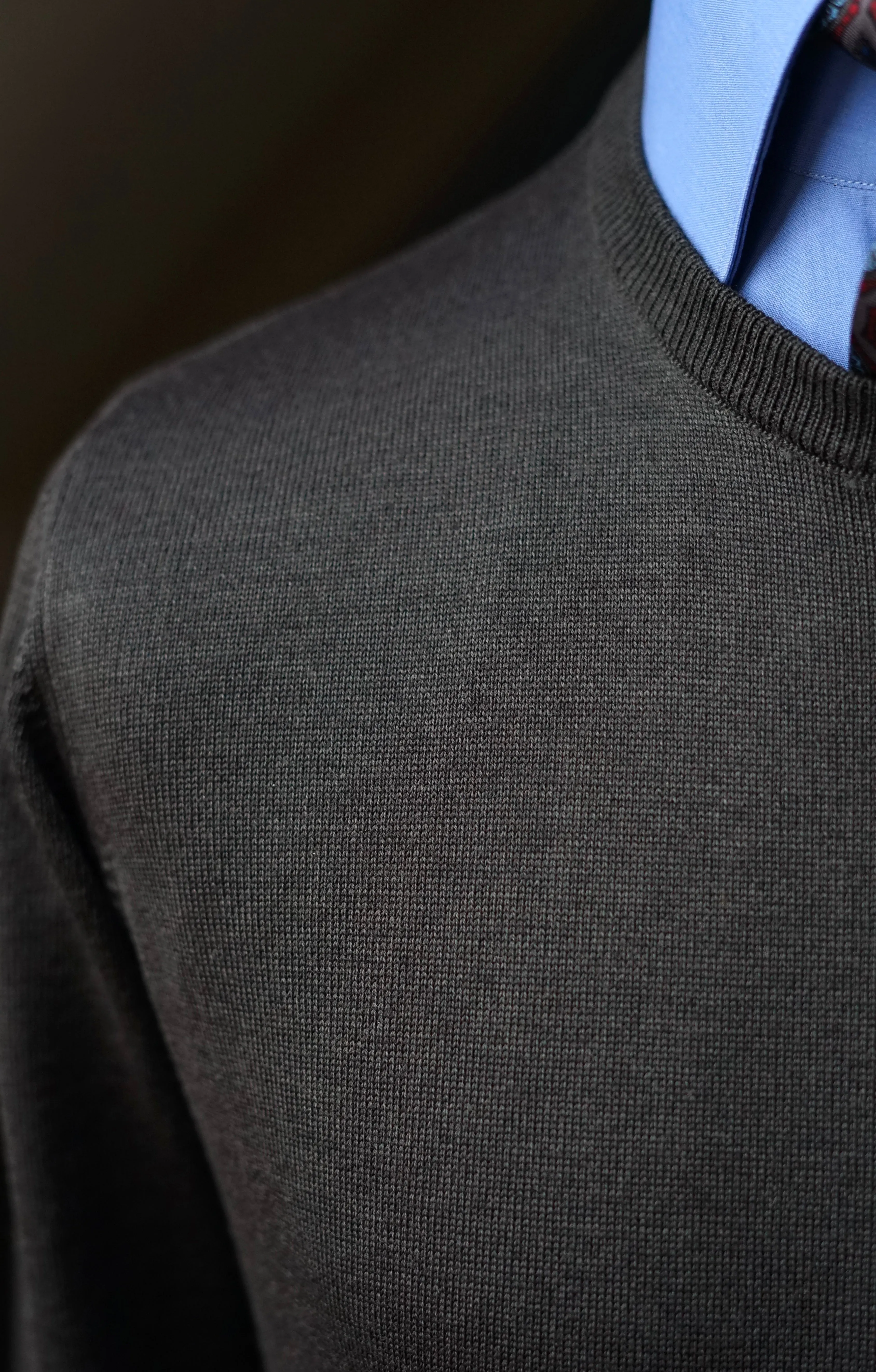 Antracite Wool Crew Neck