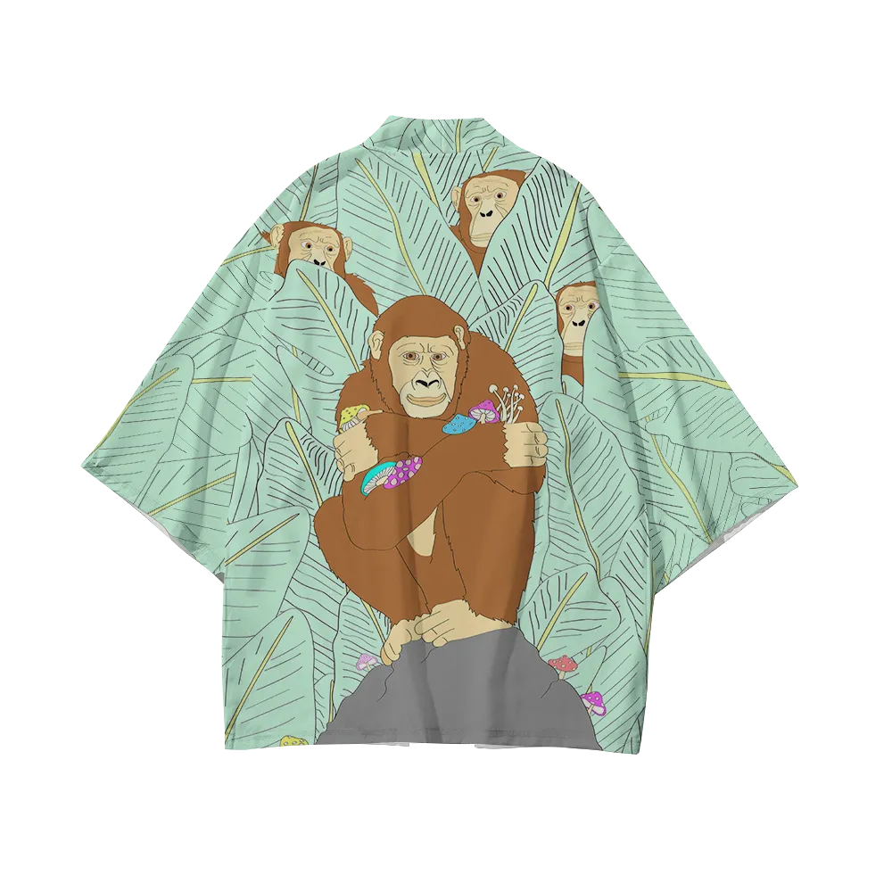 Apes Psi~ All Over Print Short Coat