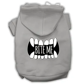 Bite Me Screenprint Dog Hoodie Grey Xxxl(20)