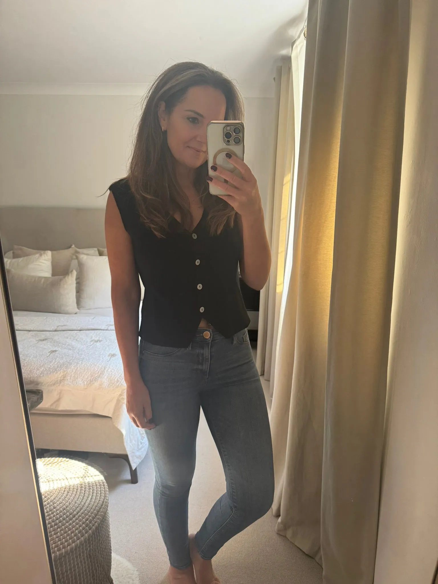 Black Knit Waistcoat