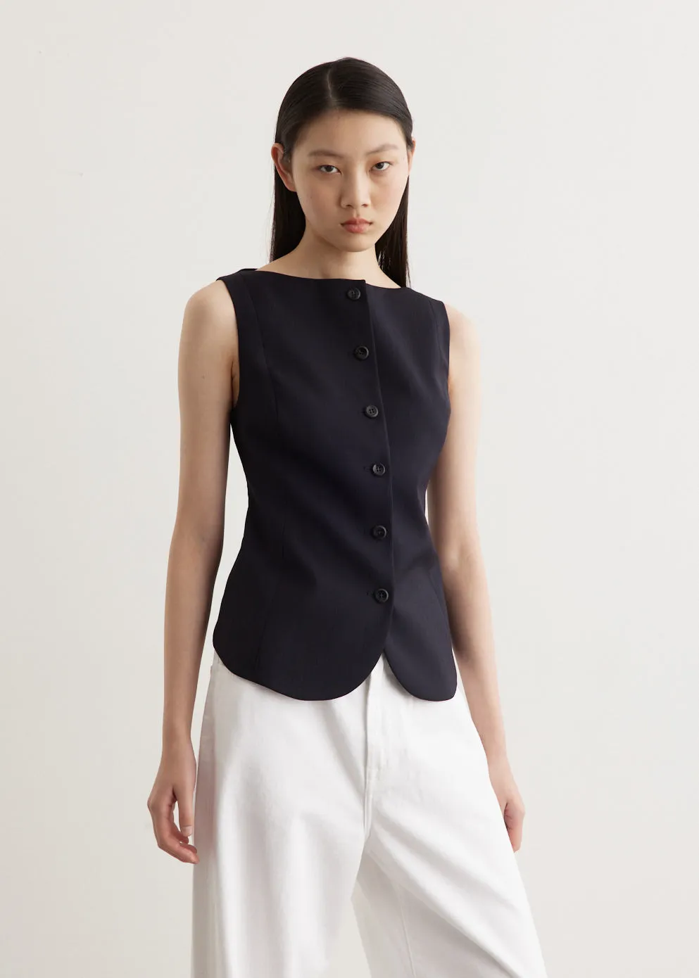 Boat Neck Waistcoat
