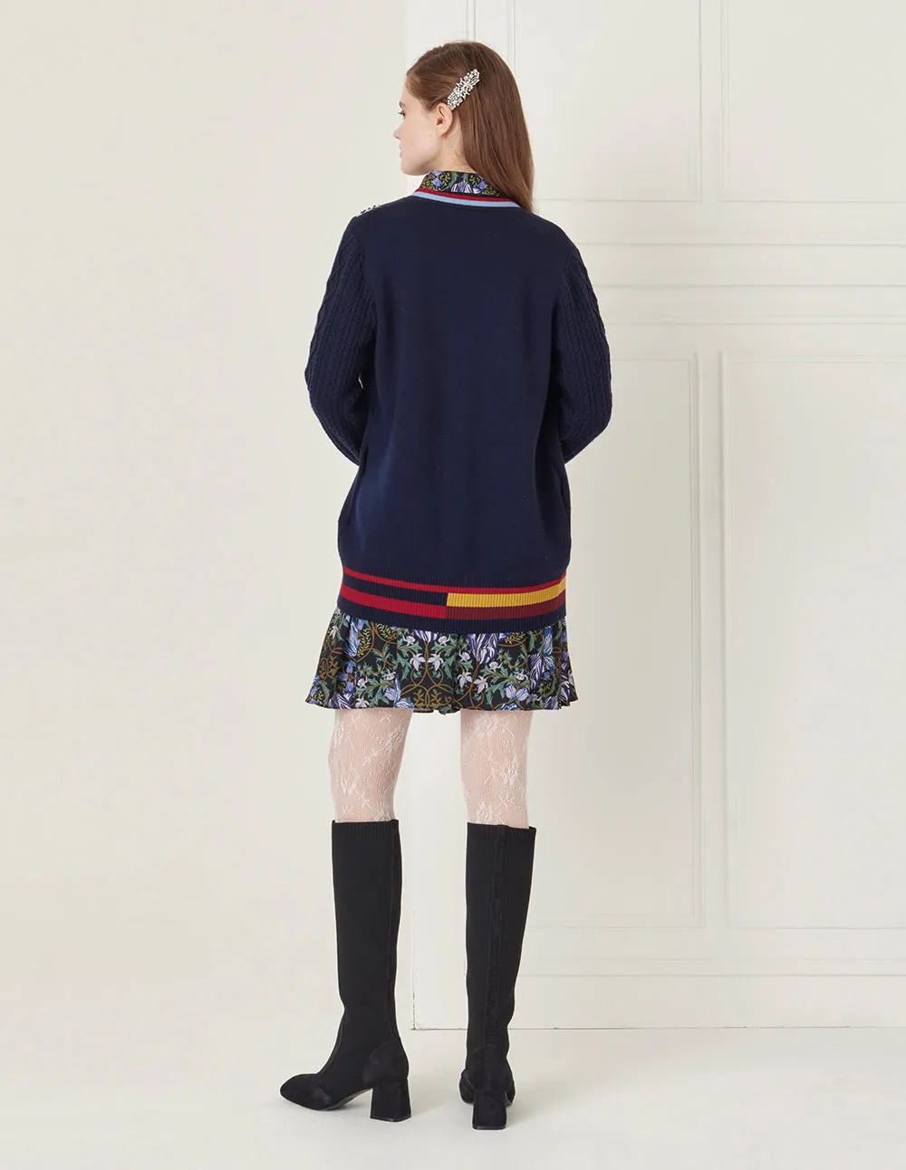 BORA AKSU V-Neck Wool Knit Cardigan