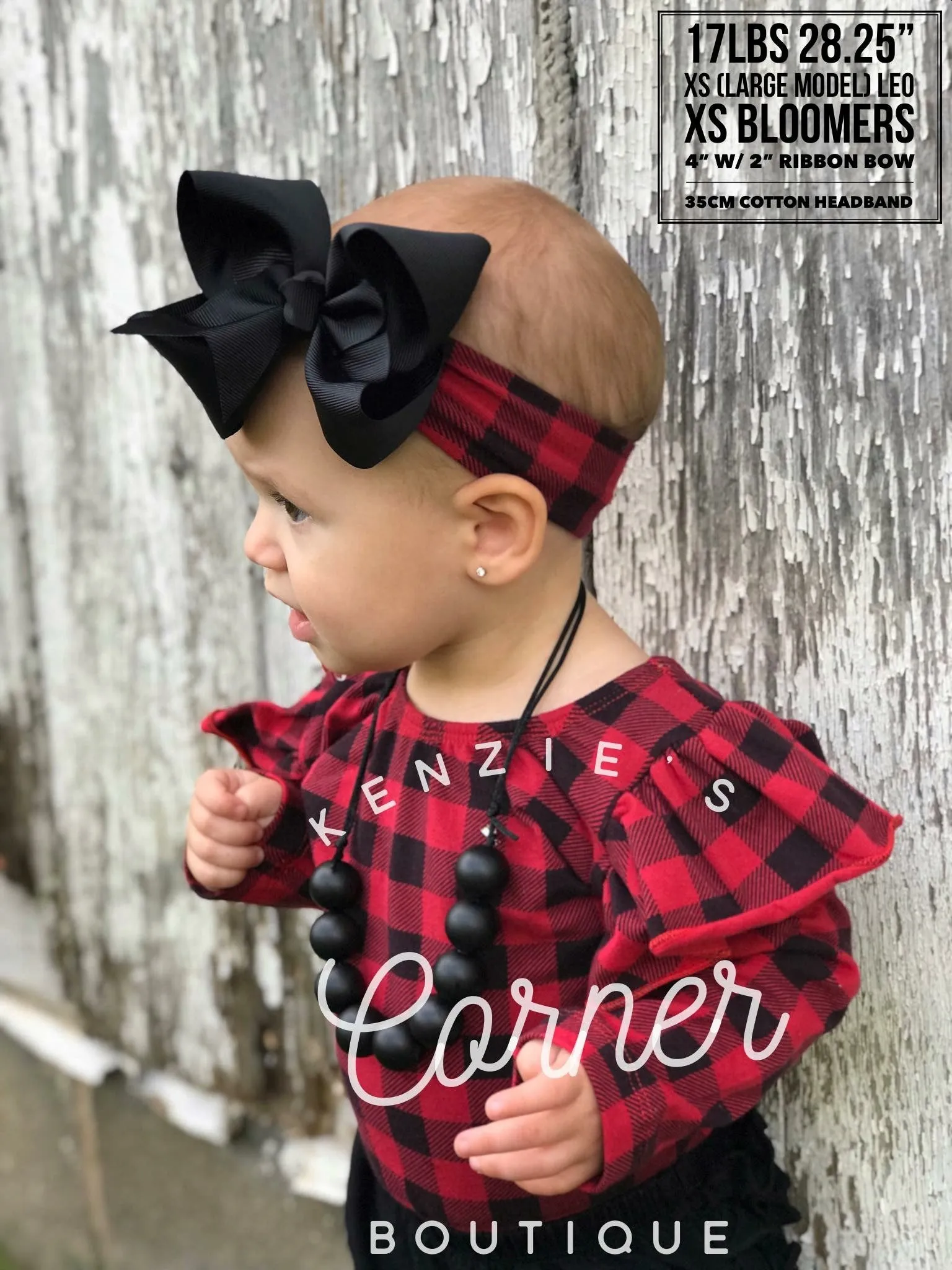 Buffalo Plaid headband, thin and regular