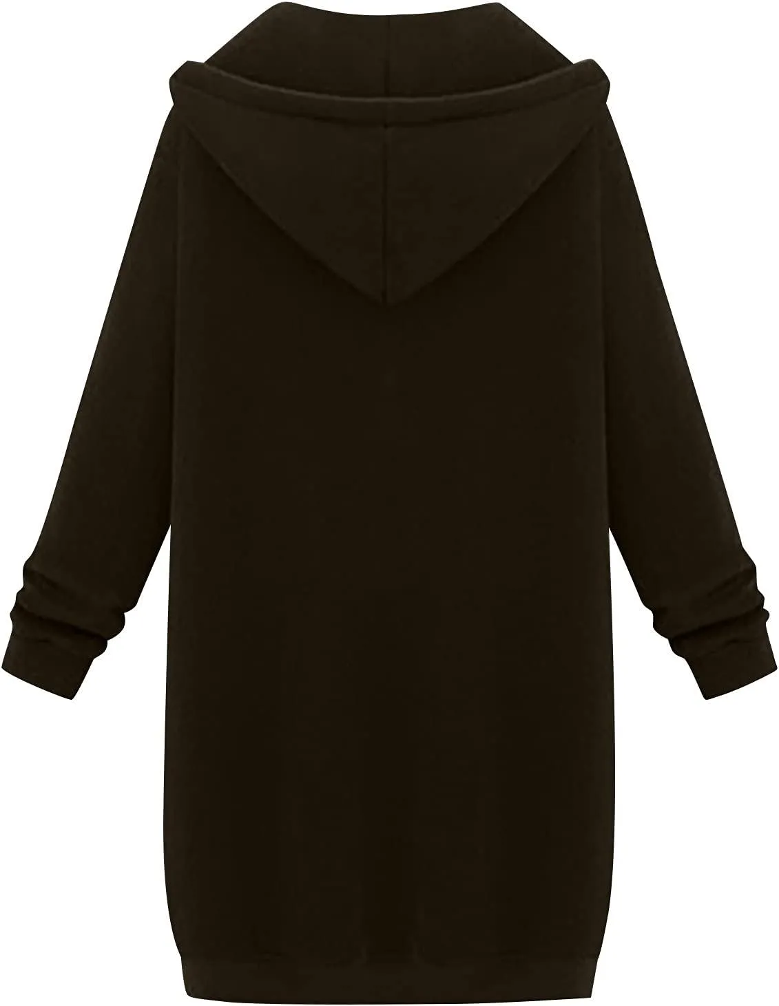 Cdiecer Women Hoodies Zip Up Long Hooded Sweatshirt Jacket Casual Front Cardigan Plus Size Fall Winter Coat with Pockets