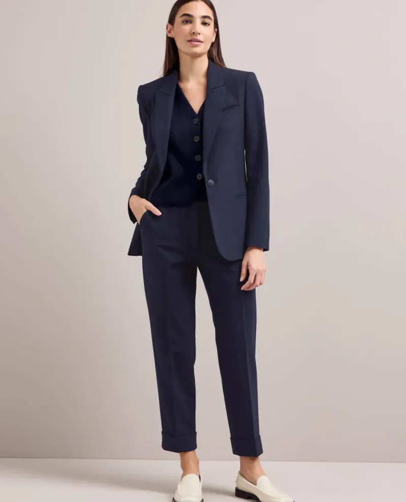Cefinn Wynne Navy Cotton Waistcoat - UK12