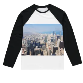 Chicago Skyline Sublimation Baseball Long Sleeve T-Shirt