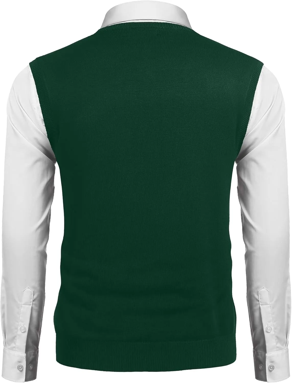 COOFANDY Men's Sleeveless V Neck Pullover Sweater Slim Fit Casual Argyle Sweater Vest