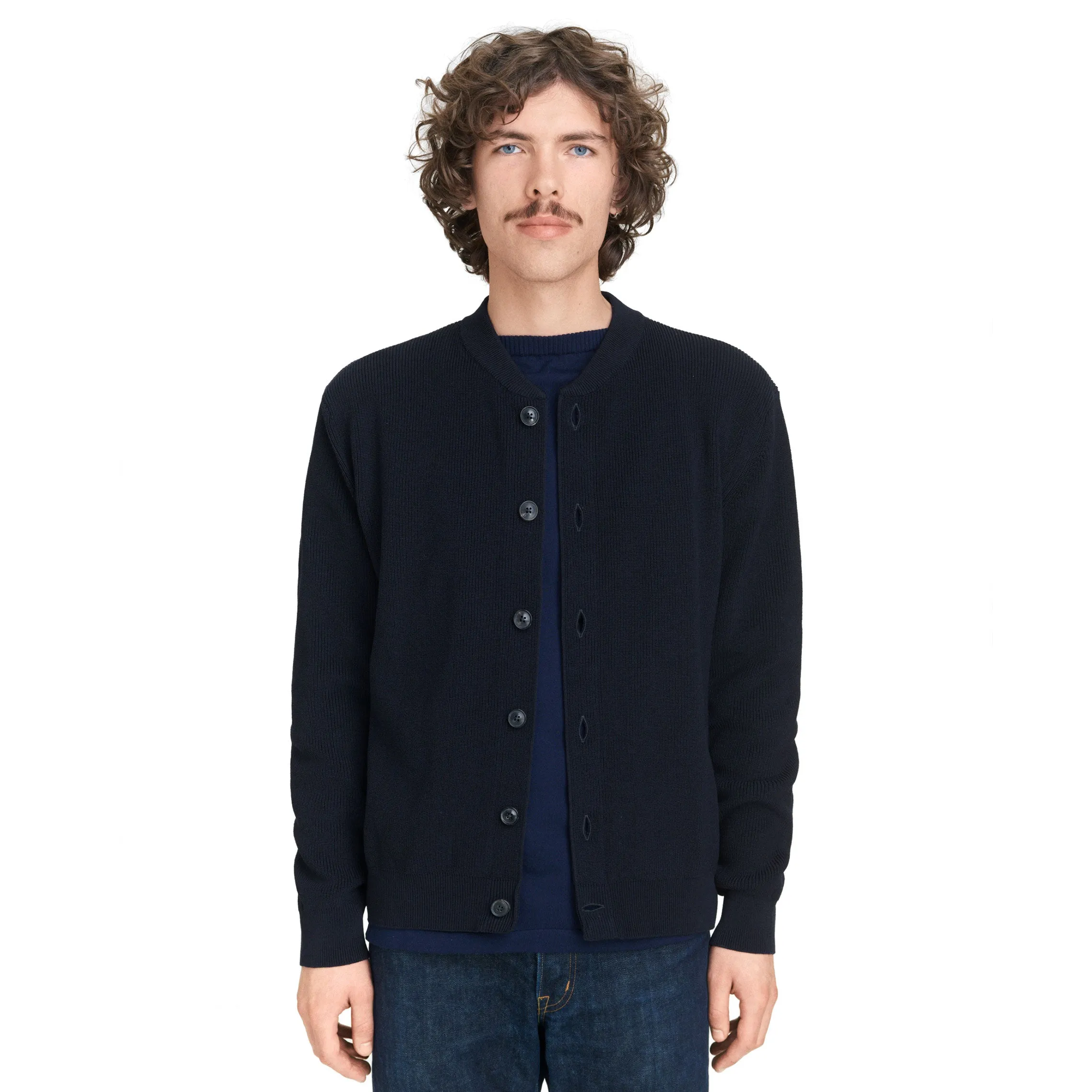 Cotton Skipper Jacket Navy Blue