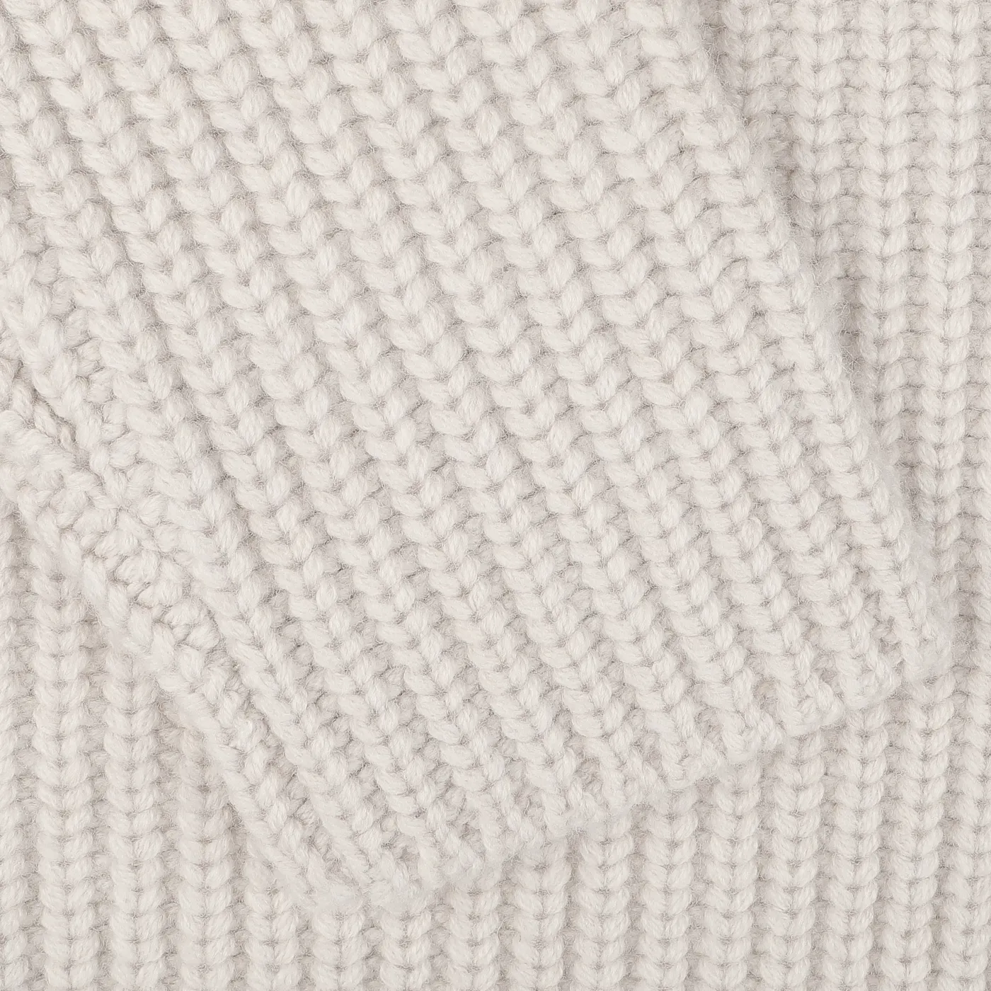 Cream Beige Chunky Knitted Wool Cardigan