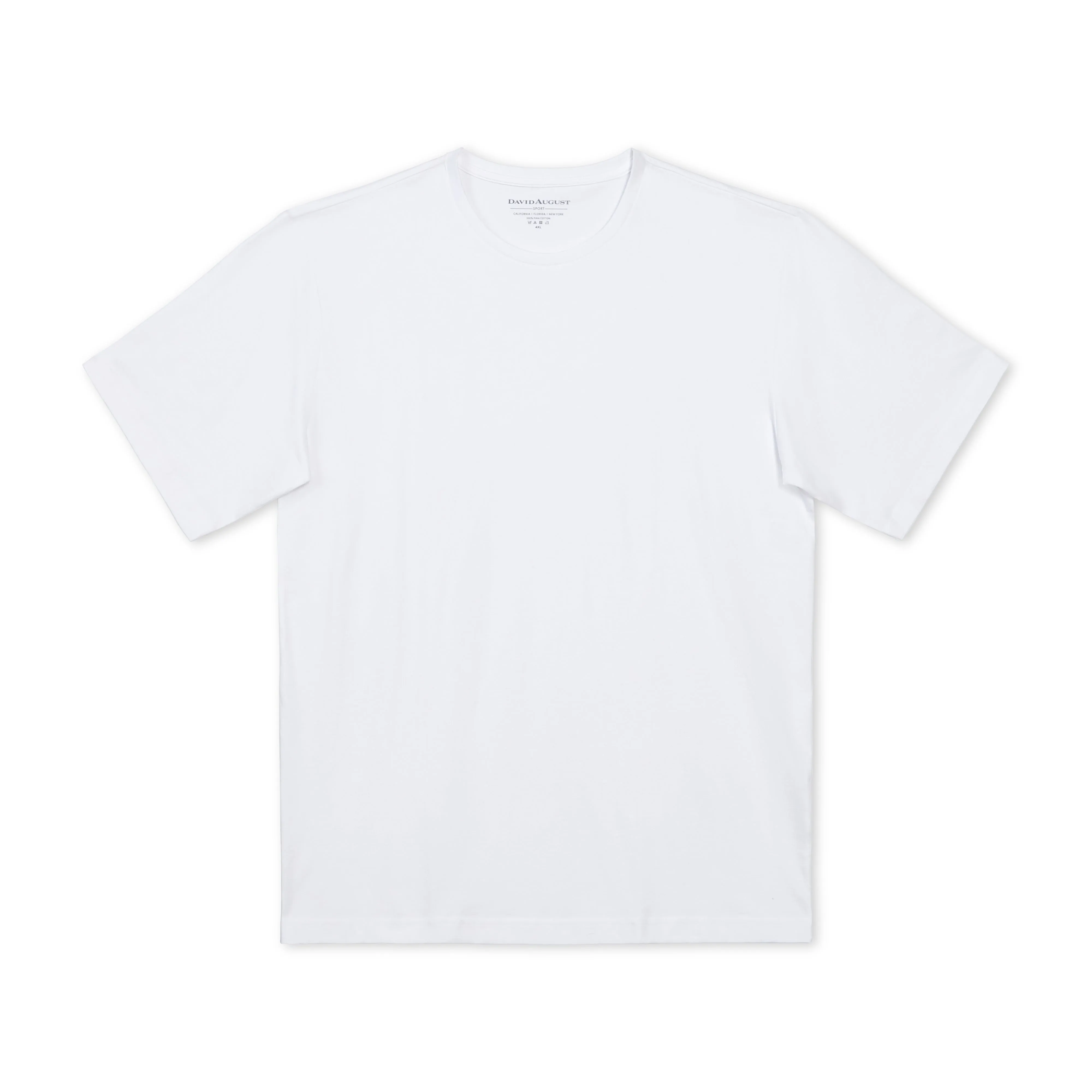 DAVID AUGUST PIMA COTTON CREW NECK T-SHIRTS | PACK OF 5