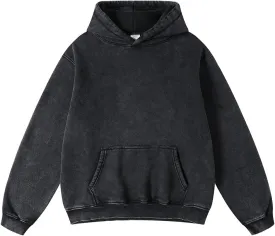 FAIABLE Womens Oversized Vintage Acid Wash Cotton Fleece Hoodie for Women