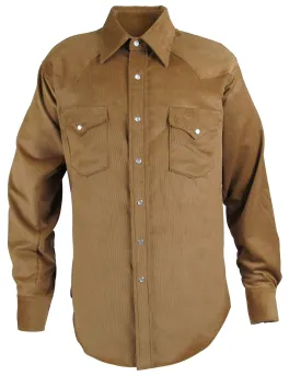 Flying R Ranchwear - Manchester Corduroy - Buckskin Brown - Long Sleeve - Snaps