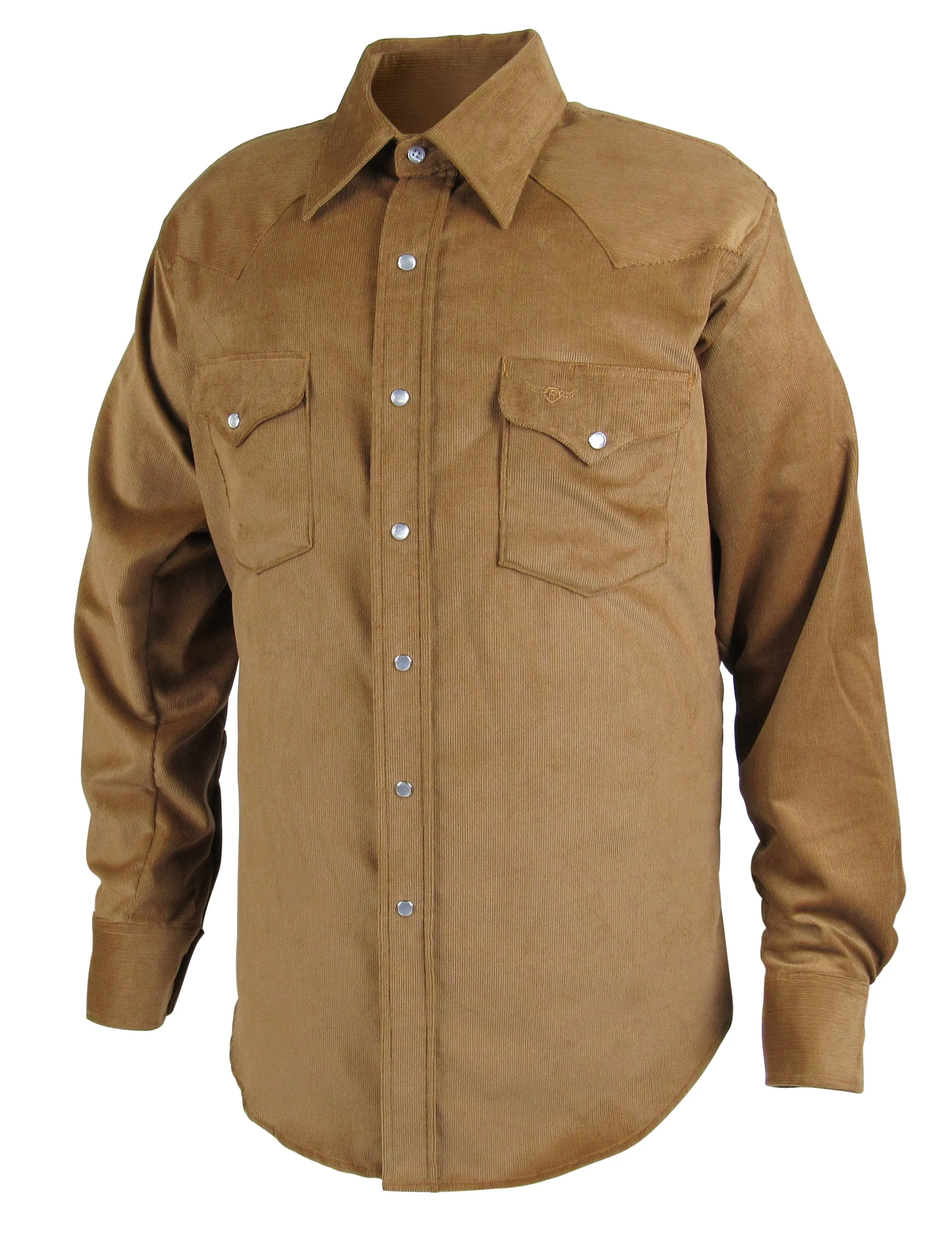 Flying R Ranchwear - Manchester Corduroy - Buckskin Brown - Long Sleeve - Snaps