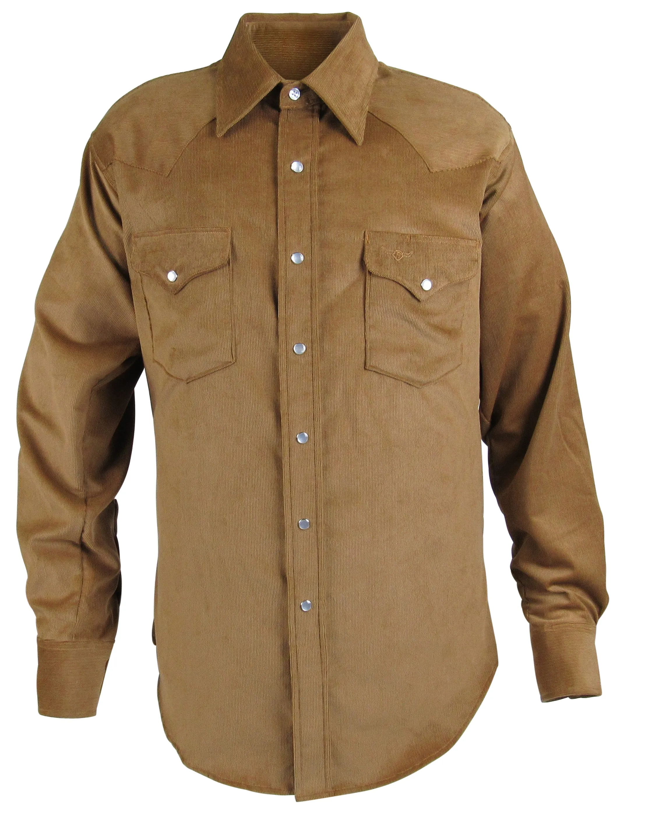 Flying R Ranchwear - Manchester Corduroy - Buckskin Brown - Long Sleeve - Snaps