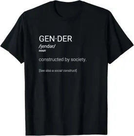 Gender is a social construct LGBTQ Non Binary Androgynous T-Shirt