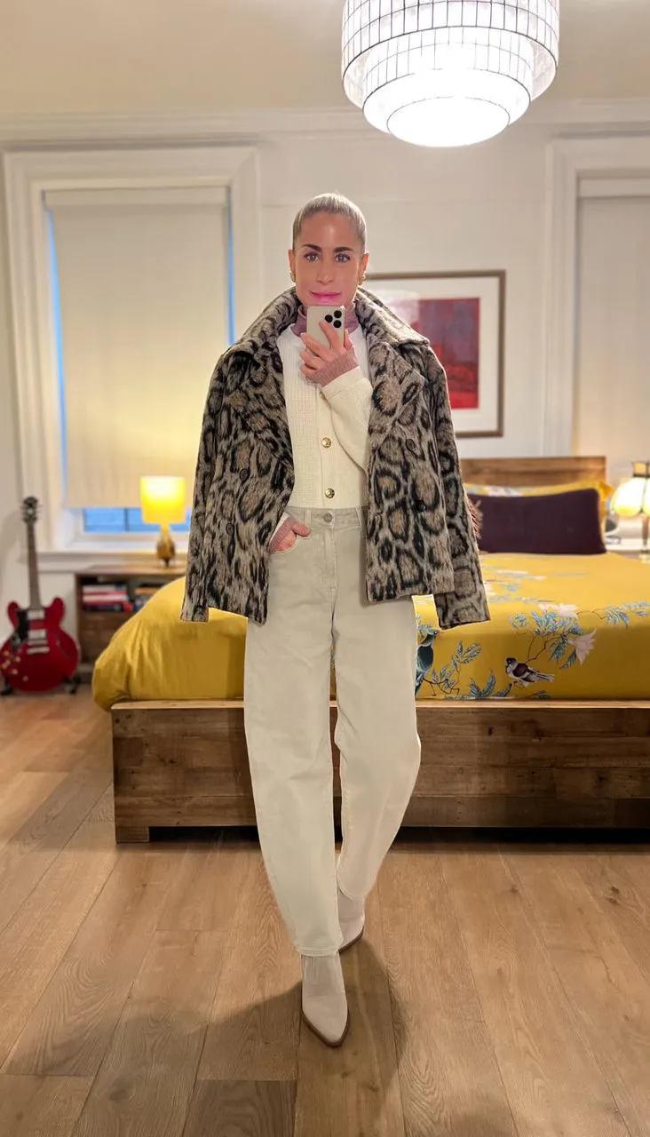 Gold Button Cardi - Cream