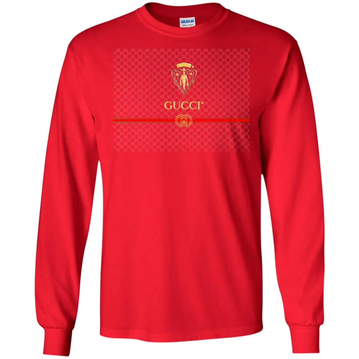 Gucci Graphic Logo Black T-shirt Men Long Sleeve Shirt