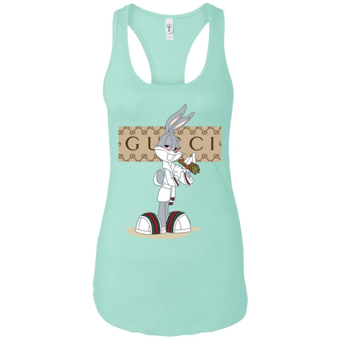 Gucci Rabbit Smoking Funny T-shirt Women Tank Top