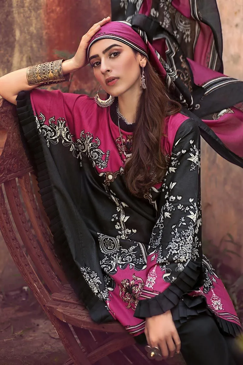 Gul Ahmed Winter Collection – 3 PC Corduroy suit With Cotton Net Dupatta CD-37