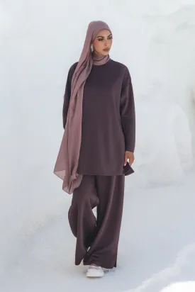 Inaya Sweater/Pants Set - Brown