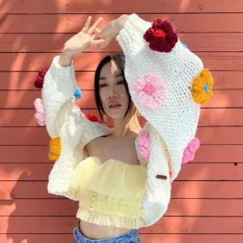 Iris Floral Knitted Cardigan