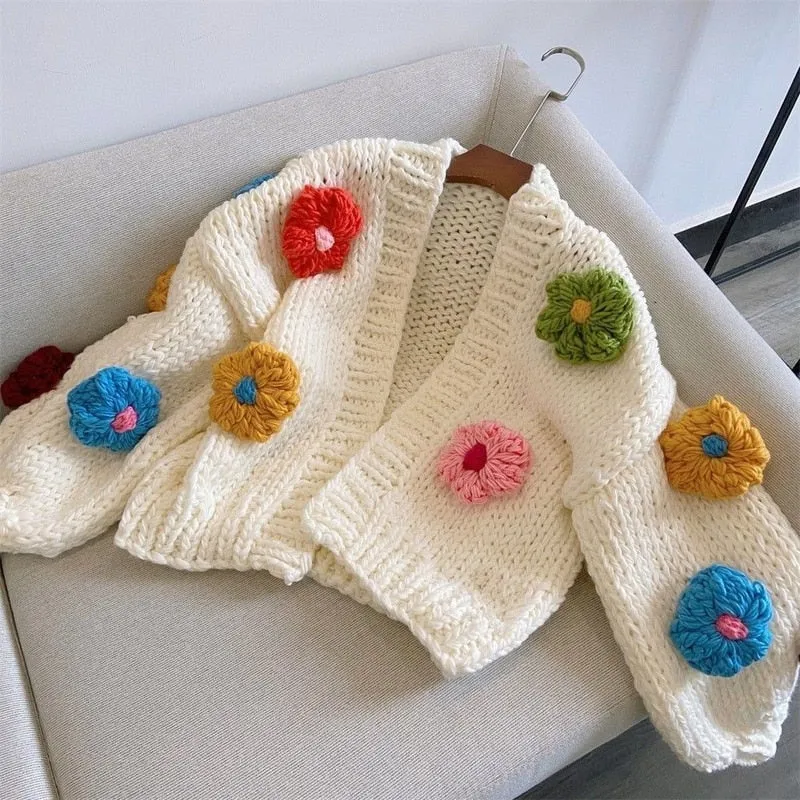 Iris Floral Knitted Cardigan