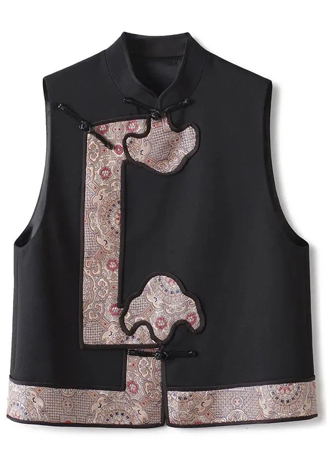 Jacquard Button Woolen Waistcoat Fall
