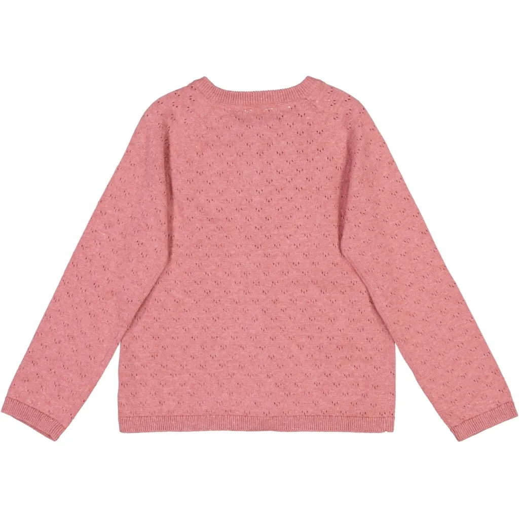 Knit Cardigan Maja - berry melange