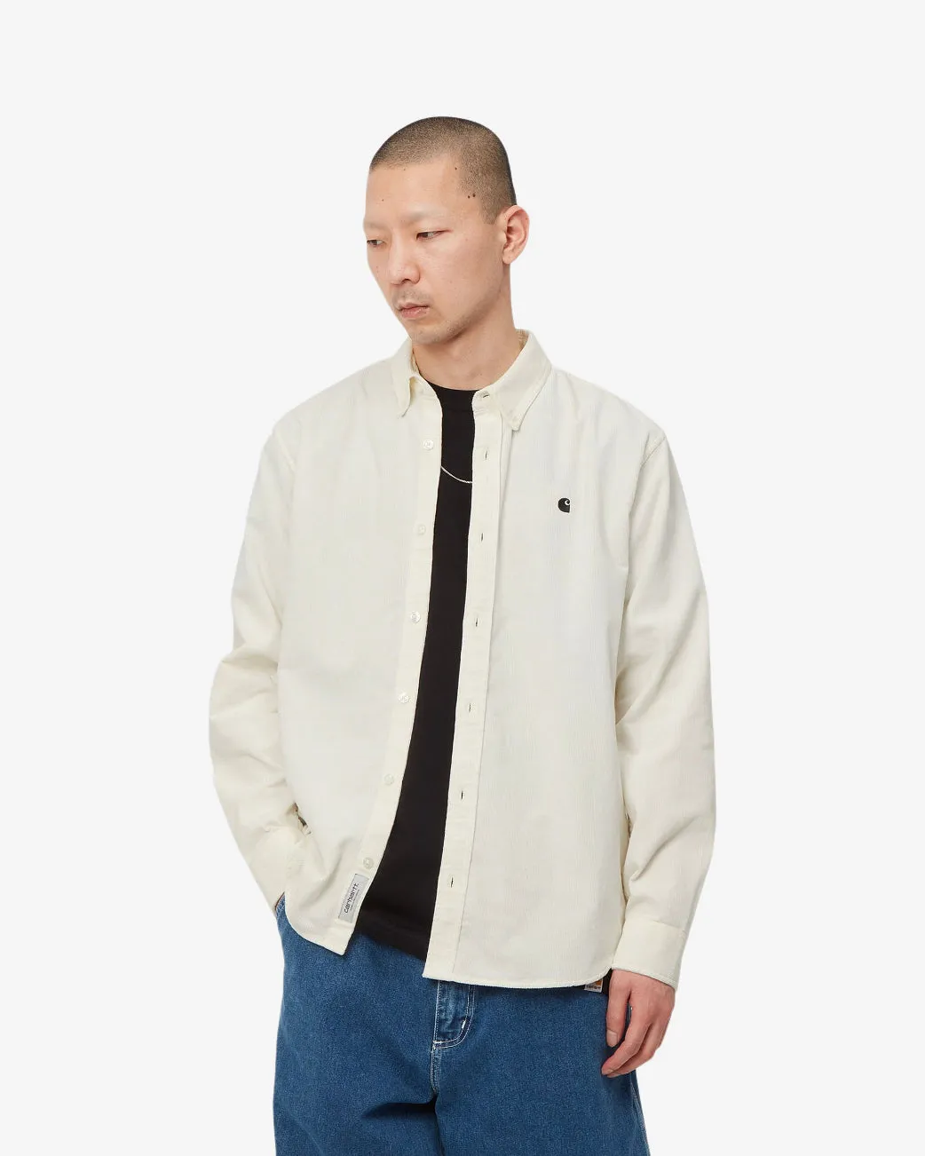L/S MADISON FINE CORD SHIRT - WAX
