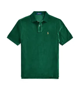 Men's Classic Fit Knit Corduroy Polo Shirt Moss Agate