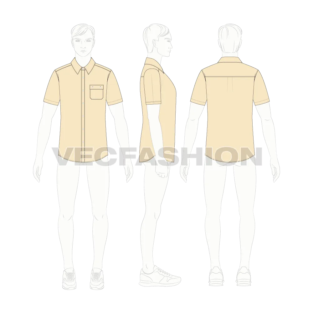 Mens Slim Fit Casual Shirt