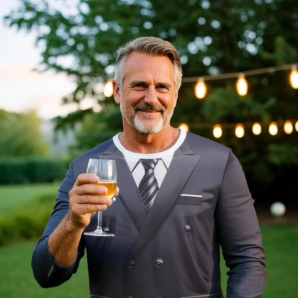 Mens Tuxedo T-Shirt 3D Print Funny Long Sleeve Wedding Party