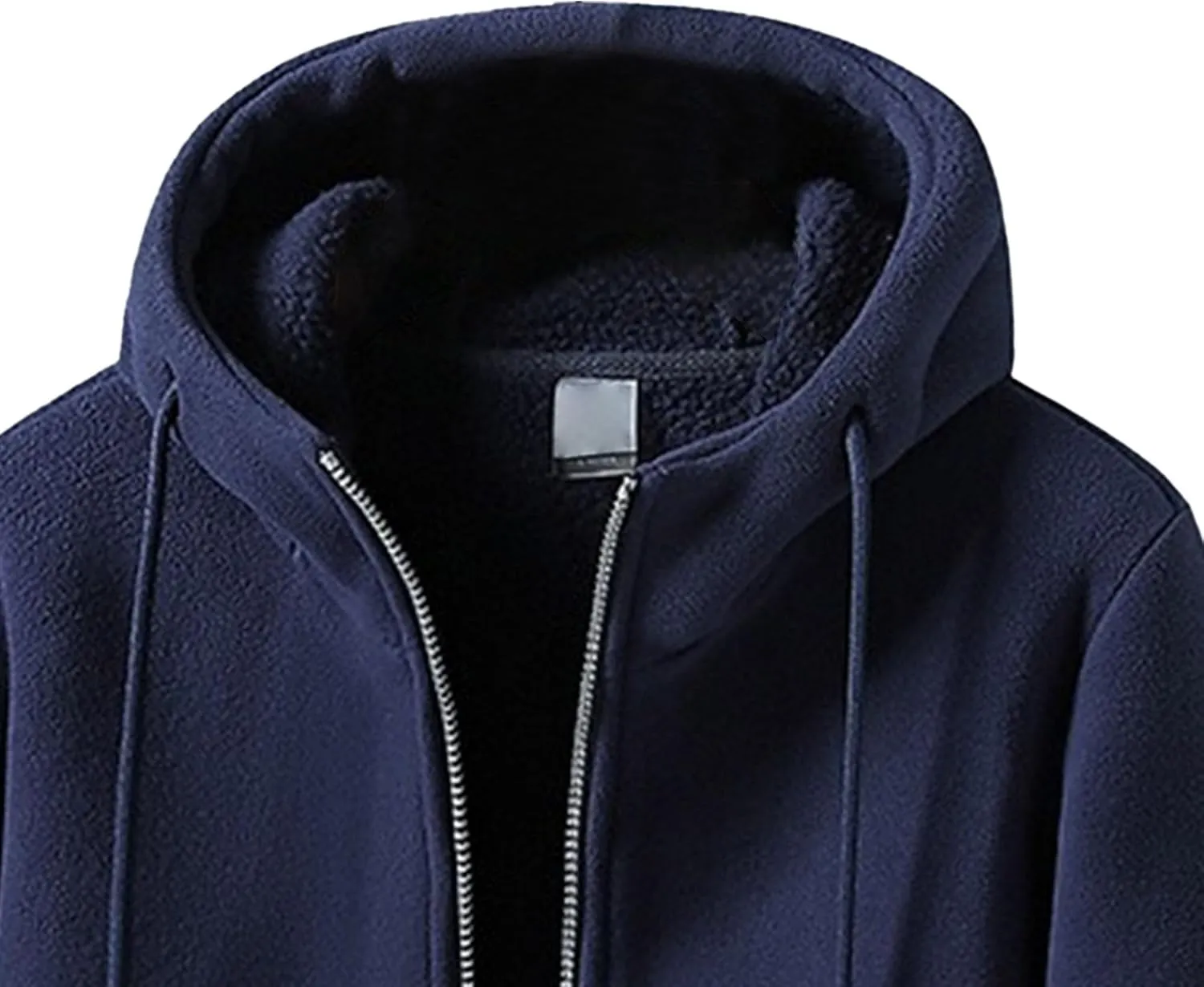 Men's Winter Warm Zip Up Hoodie Heavyweight Fleece Hoooed Sweatshirt Trendy Zip Up Fleece Fashion Outfits