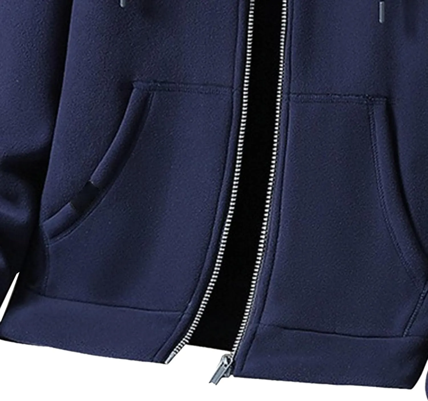 Men's Winter Warm Zip Up Hoodie Heavyweight Fleece Hoooed Sweatshirt Trendy Zip Up Fleece Fashion Outfits