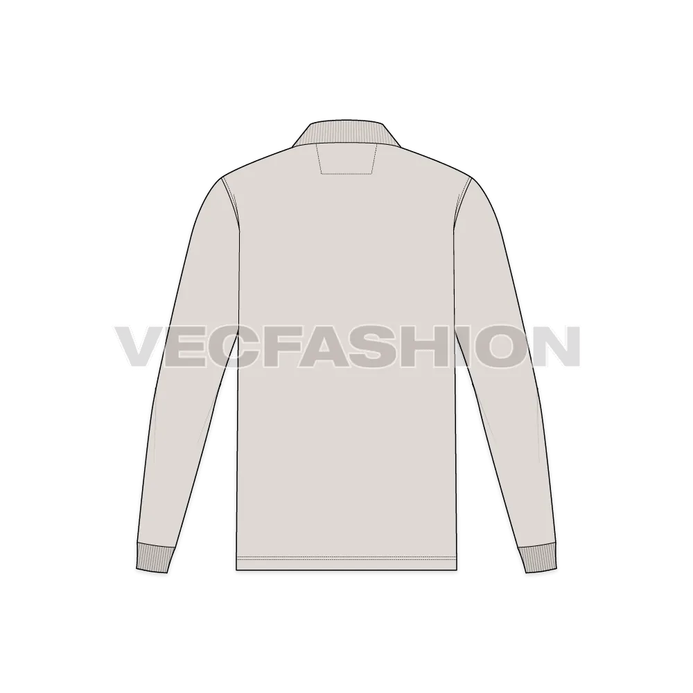 Mens Zip-up Polo Shirt