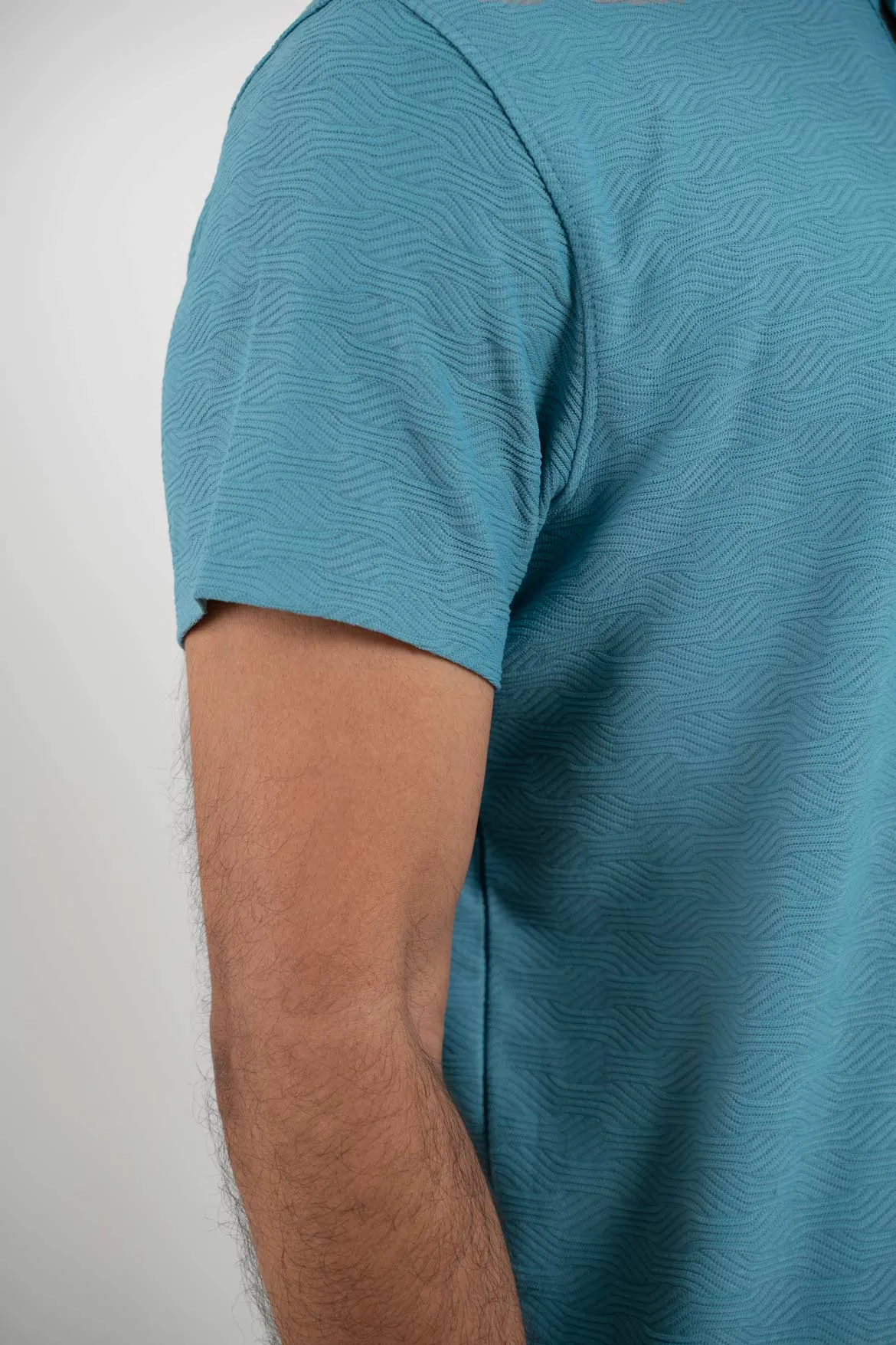 Monarch Denim Blue Polo Tshirt For Man
