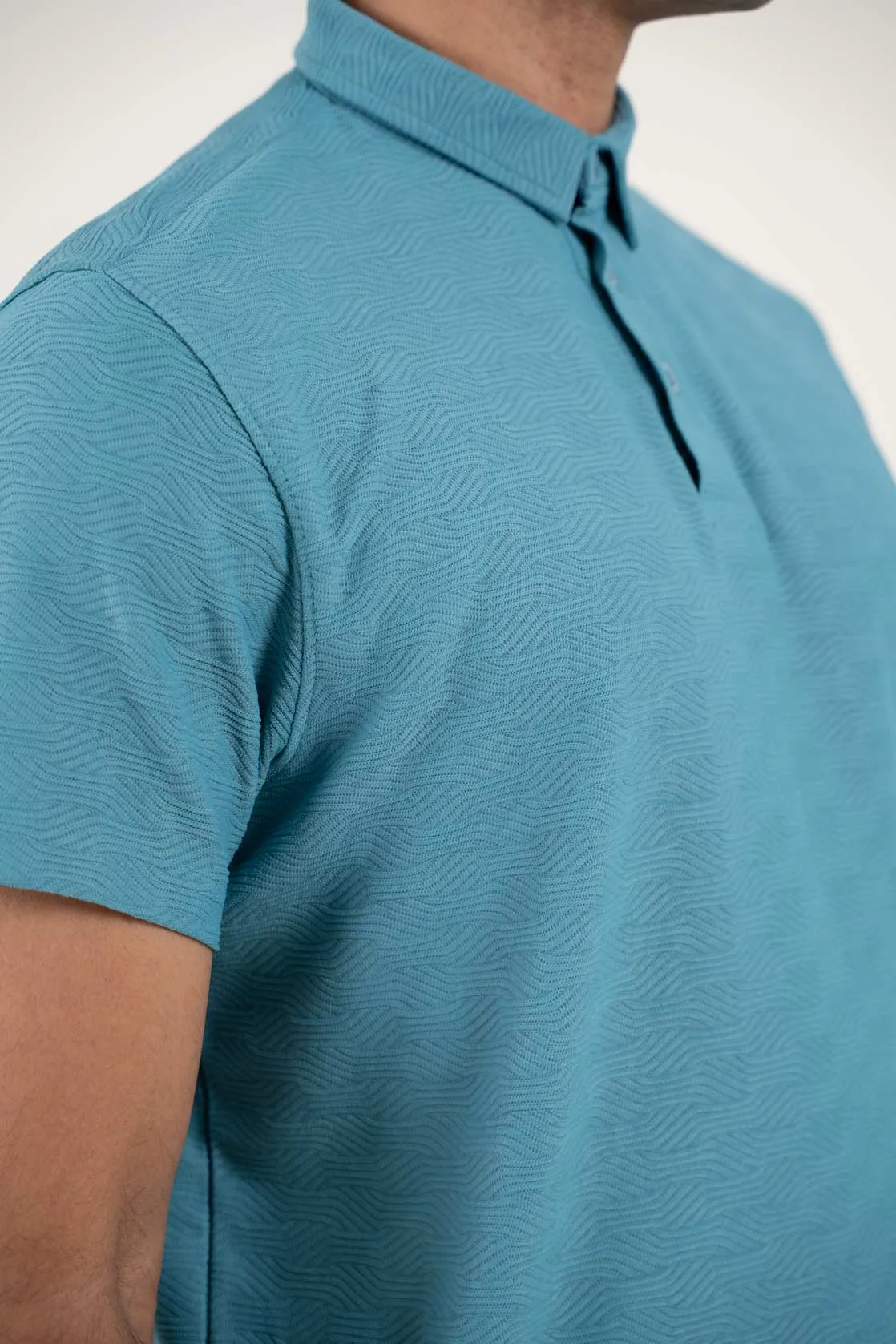 Monarch Denim Blue Polo Tshirt For Man