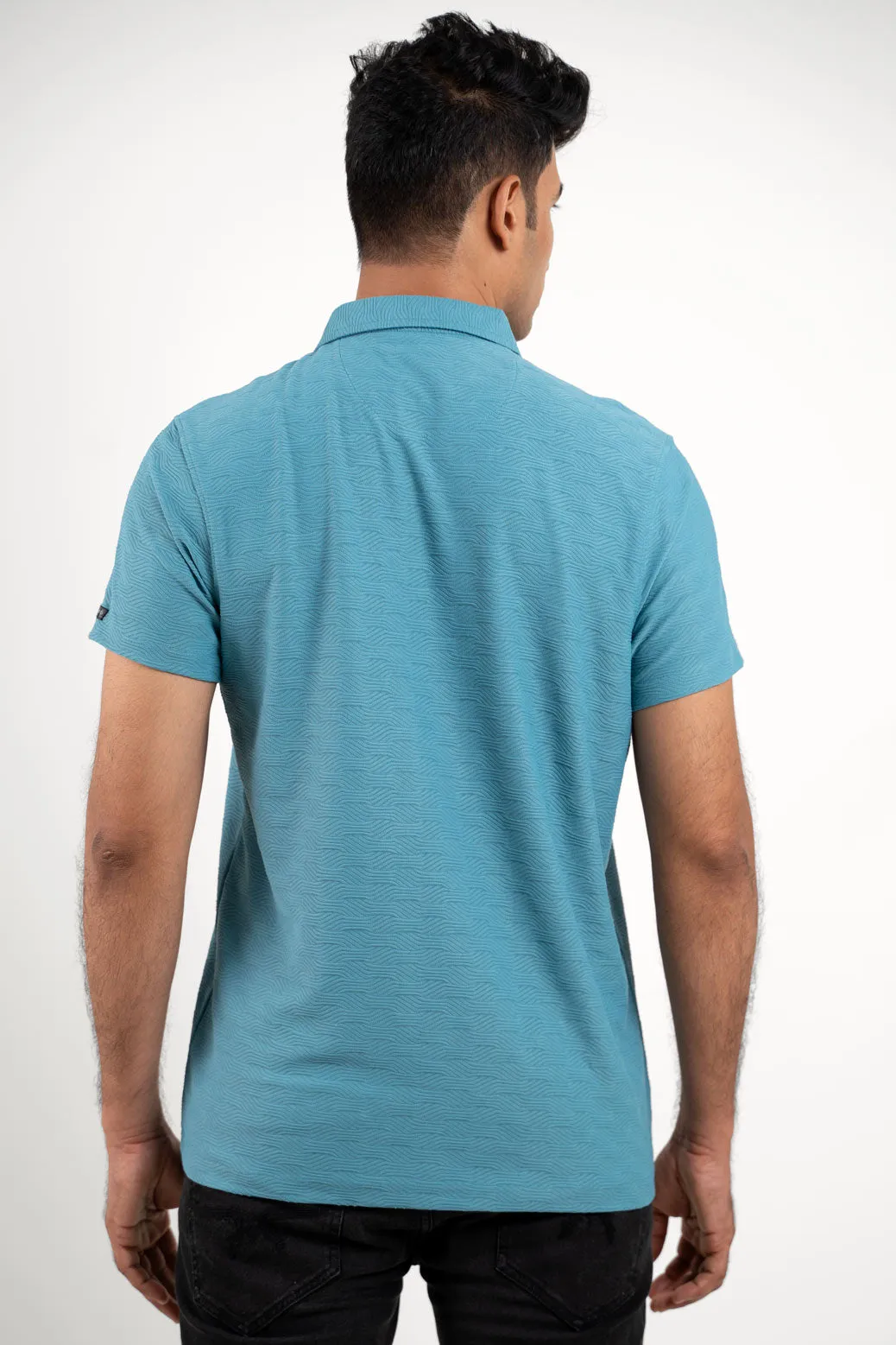 Monarch Denim Blue Polo Tshirt For Man
