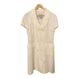 Moschino Cheap and Chic White Short Sleeved Dress Uk Size 12