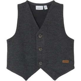 Name It Dark Grey Melange Robino Roxo Waistcoat