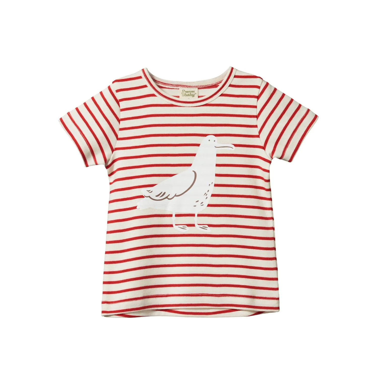 Nature Baby River Tee Shirt - Albie Red Sailor Stripe Print
