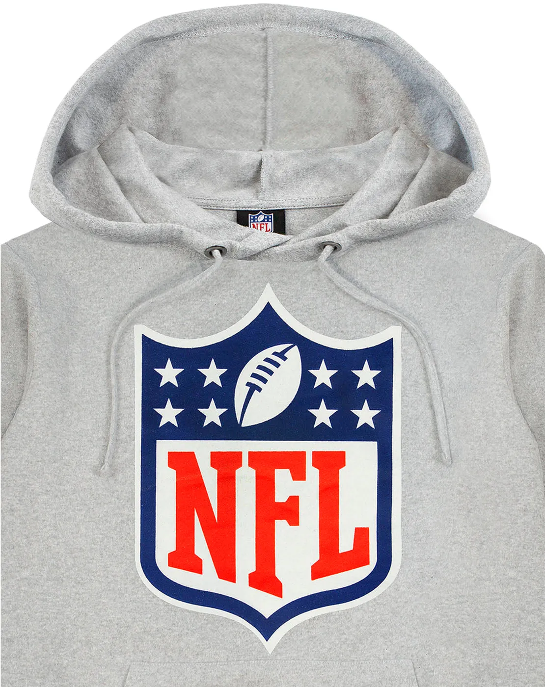 NFL Logo Hoodie American Football Men's Grey Pullover Sweater